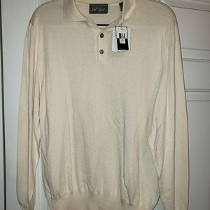 NWT Men's Lord & Taylor 3 Button Collar Sweater
